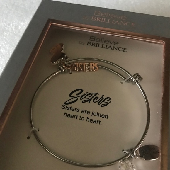 Believe by Brilliance Women’s Silver-tone Adjustable Bangle Bracelet - Picture 14 of 15